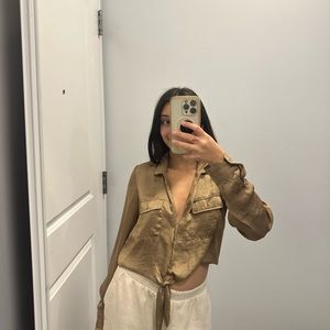 Urban Outfitters Chartreuse Blouse